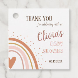 Boho Rainbow Baby Shower Vielen Dank Geschenkanhänger