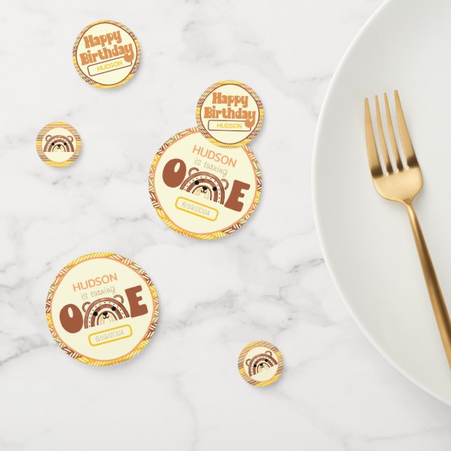 Boho Rainbow Bear Konfetti (Gruppe)