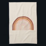 Boho Rainbow Beige Terracotta Geschirrtuch<br><div class="desc">Regenbogen - Boho Regenbogen - Abstrakte Bögen - Neutral Beige / Terracotta.</div>