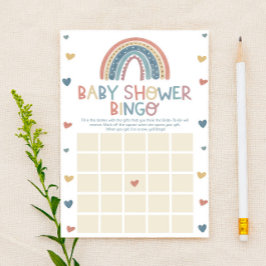 Boho Rainbow Bingo Baby Showspiel