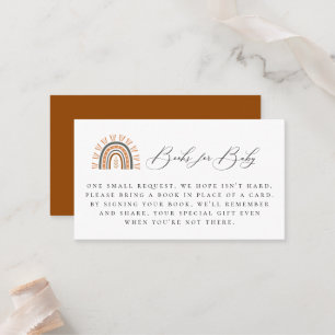 Boho Rainbow Book Request Encryption Card Platzkarte