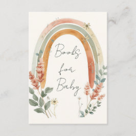 Boho Rainbow Books for Baby Card – Pampas Grass Begleitkarte
