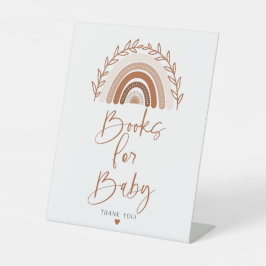 Boho Rainbow Books for Baby Sign, Earthy Tones Sockelschild