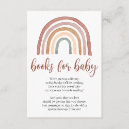 Boho Rainbow Books für Baby Begleitkarte