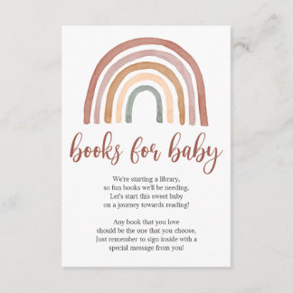 Boho Rainbow Books für Baby Begleitkarte