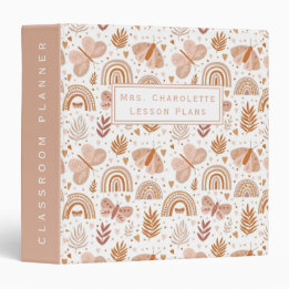 Boho Rainbow Butterfys Lehrer Klassenraumplaner 3,8 Cm Ordner