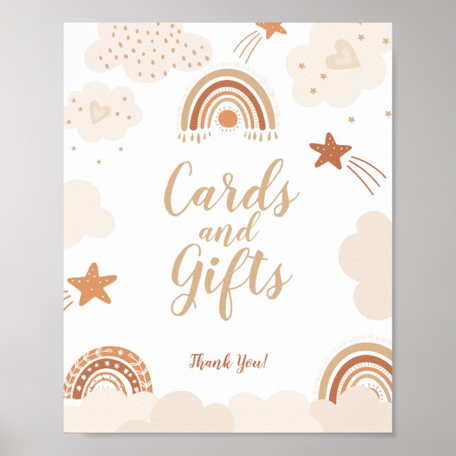 Boho Rainbow Cards und Giftzeichen Poster (Vorne)