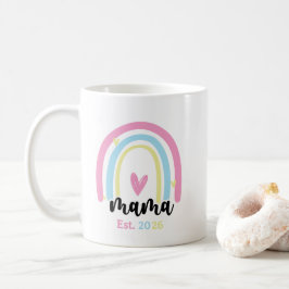Boho Rainbow Custom Mama Est. Year Keepsake Kaffeetasse