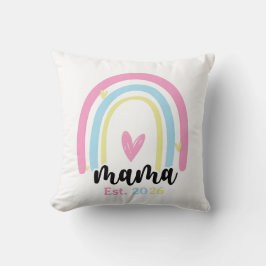 Boho Rainbow Custom Mama Est. Year Keepsake Kissen