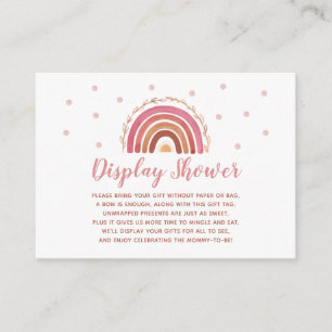 Boho Rainbow Display Dusche gibt Babydusche Begleitkarte