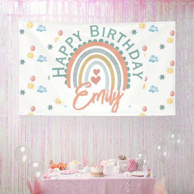 Boho Rainbow Dreams Banner (Party)