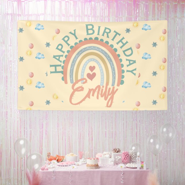 Boho Rainbow Dreams der Girl Banner (Party)