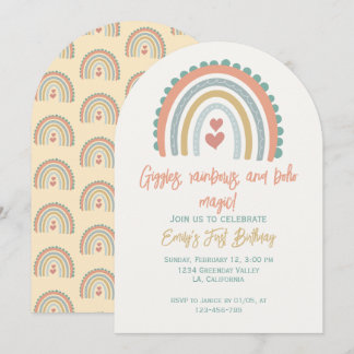 Boho Rainbow Dreams der Girl Einladung