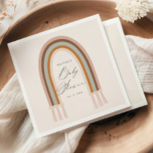 Boho Rainbow Earth Tone Baby Shower