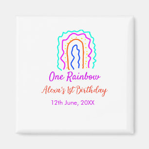 Boho Rainbow ein Geburtstagskinder heller Retrokus Magnet