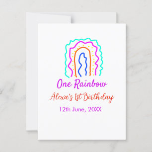 Boho Rainbow ein Geburtstagskinder heller Retrokus Postkarte