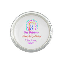 Boho Rainbow ein Geburtstagskinder heller Retrokus