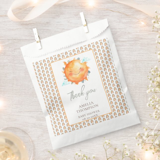 Boho Rainbow eine kleine Sonnenstraße mit Baby-Dus Geschenktütchen (Ausgeschnitten)