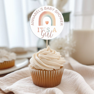 Boho Rainbow Es ist ein Girl Baby Duwer Fevor Stic Runder Aufkleber