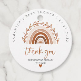 Boho Rainbow Favor Tag , Earthy Terracotta Tones Geschenkanhänger