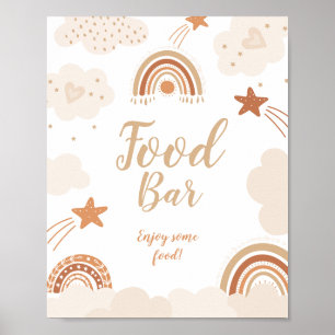 Boho Rainbow Food Bar Sign Poster