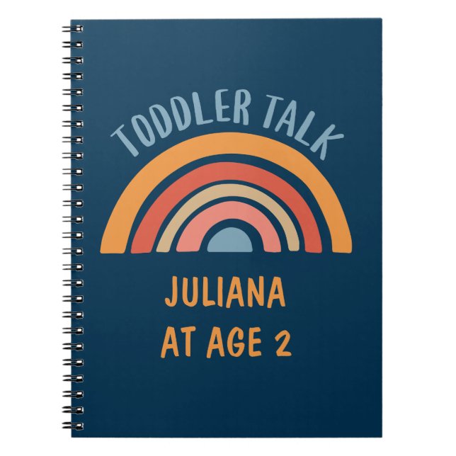 Boho Rainbow Funny Toddler Talk Personalisiert Notizblock (Vorderseite)