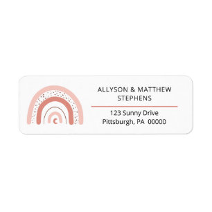 Boho Rainbow Girl Babydusche Rücksendeadresse