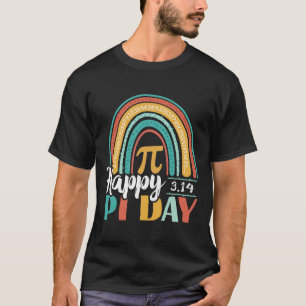 Boho Rainbow Happy Pi Day 3.14 Math Geek T-Shirt