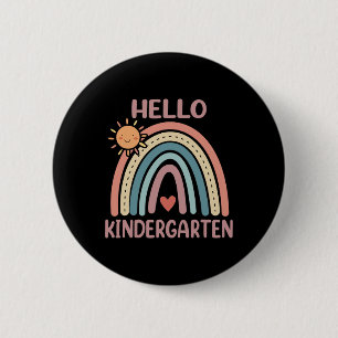 Boho Rainbow Herz für Lehrer Frauen Hallo Kinder Button