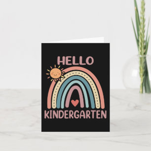 Boho Rainbow Herz für Lehrer Frauen Hallo Kinder Karte