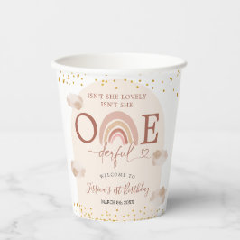 Boho Rainbow ist nicht einmal ihr Geburtstag Pappbecher