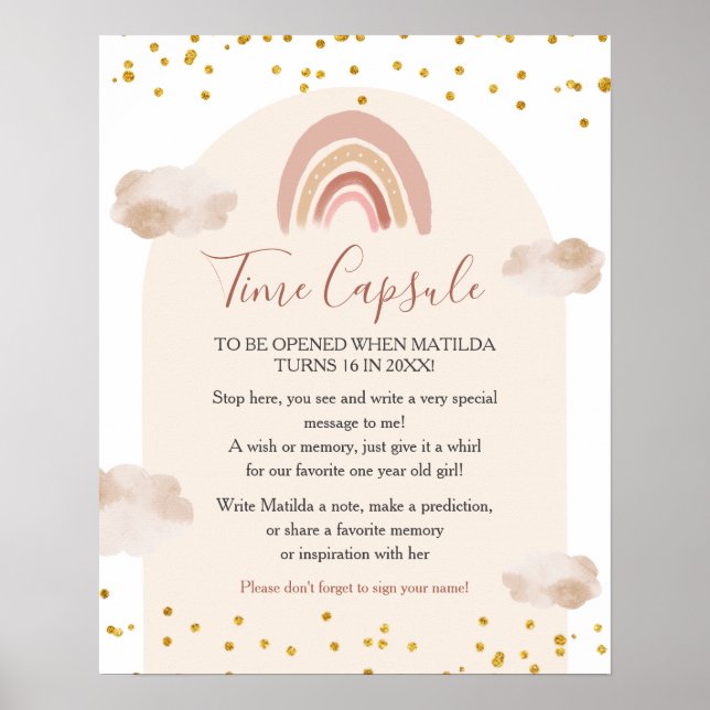 Boho Rainbow ist nicht ihre eintönige Time Kapsel Poster (Vorne)