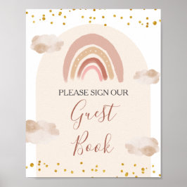 Boho Rainbow ist nicht She Onederful Guest Book Poster