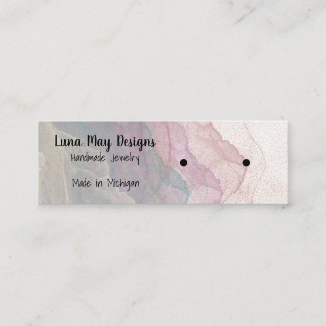 Boho Rainbow Juwelier Display Business Card Mini Visitenkarte (Vorderseite)