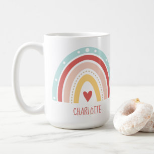Boho Rainbow Kids Name Wasserfarbe Kaffeetasse