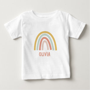 Boho Rainbow Kids Personalisiert Baby T-shirt