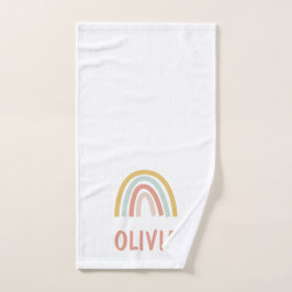 Boho Rainbow Kids Personalisiert Handtuch