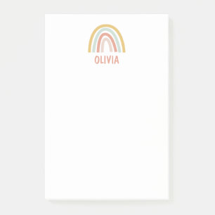 Boho Rainbow Kids Personalisiert Post-it Klebezettel