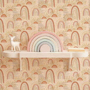 Boho Rainbow Kinderzimmer Tapete