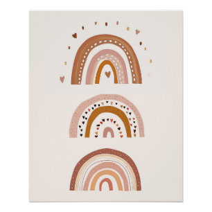 Boho Rainbow Kinderzimmer Wall Art, Neutrale Kinde Poster