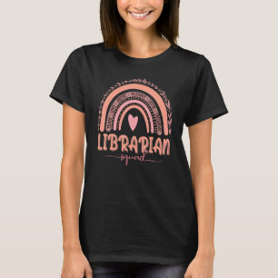 Boho Rainbow Librarian Squad Erster Schultag T-Shirt