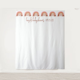 Boho Rainbow Lion Baby Shower - Stand Wandteppich