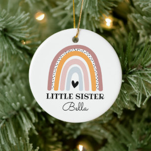 Boho Rainbow Little Sister Keramik Ornament