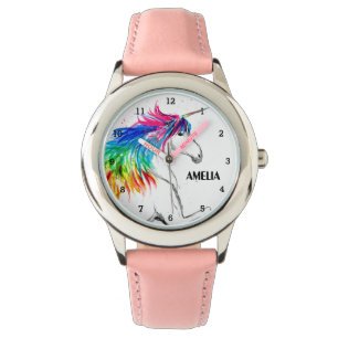 Boho Rainbow Magische Niedliche Girls Unicorn Kind Armbanduhr