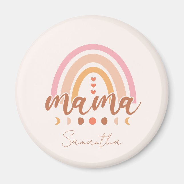 Boho Rainbow Mama Magnet (Vorne)