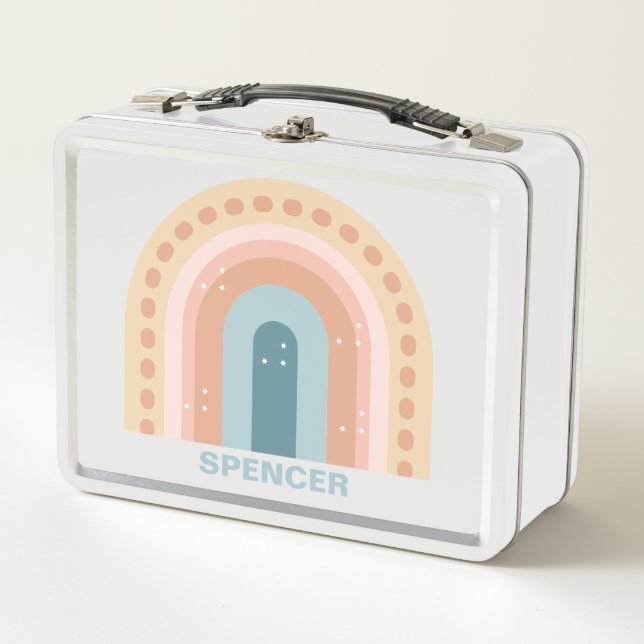 Boho Rainbow Metal Lunch Box (Vorderseite)
