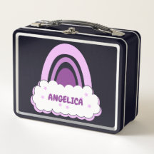 Boho Rainbow mit Cloud and Stars Metal Lunch Box