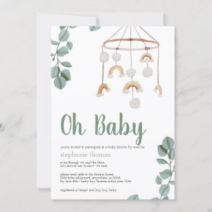 Boho Rainbow Mobile Baby Shower von Mail Greenery Einladung