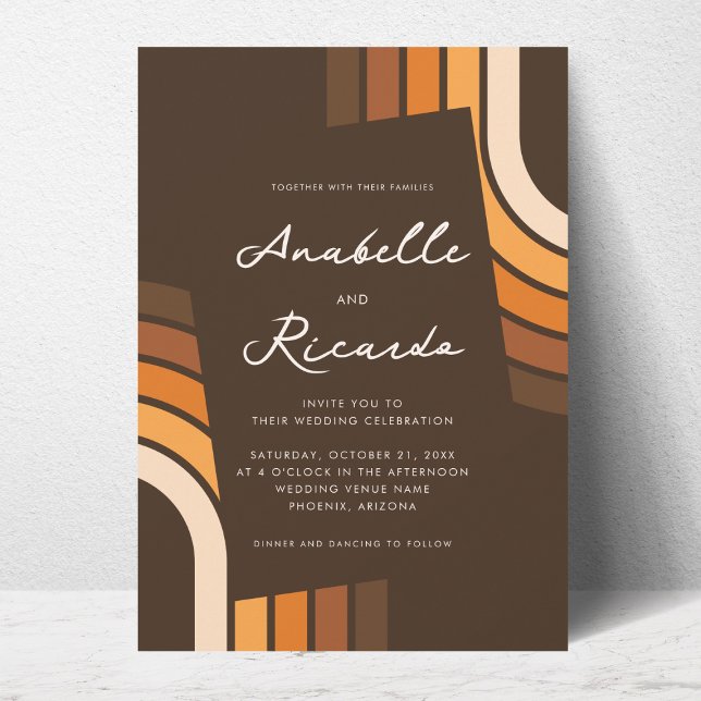 Boho Rainbow Modern Script QR Code Foto Wedding Einladung (Von Creator hochgeladen)