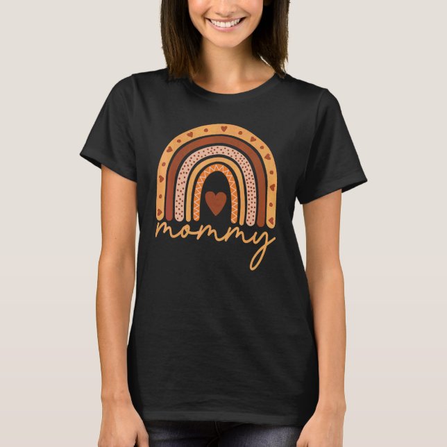 Boho Rainbow Mommy Mother Day Boho Rainbow Mama H T-Shirt (Vorderseite)